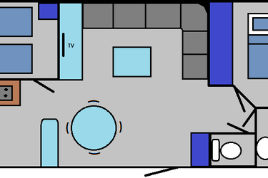 4-persoons stacaravan/chalet