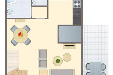 4-la personne bungalow 4C
