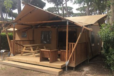 5-Personen Möbliertes Zelt Luxury Lodge + sanitair (5+1)
