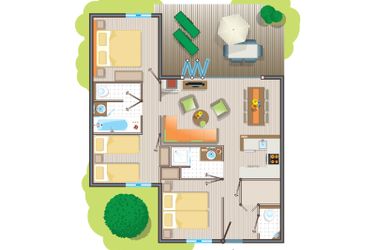 6-persoons bungalow Comfort Rolstoeltoegankelijk TF952