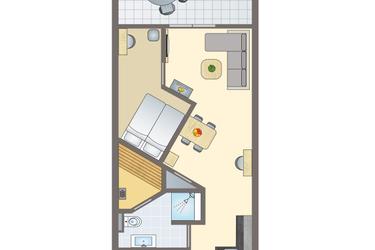 4-la personne appartement 2-4L Promenade villa