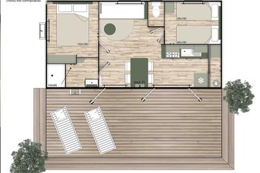 4-Personen Mobilheim New Family BDL 29m² Clim TV