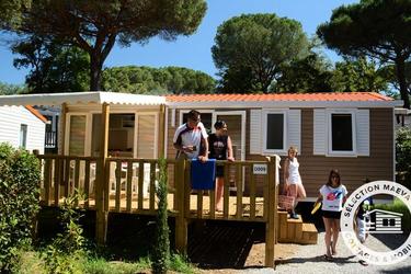 6-persoons bungalow Mobil Home Luxe 4 Pièces 6 Personnes Climatisé + TV