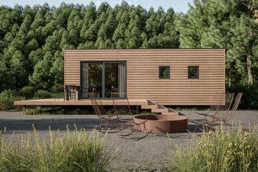 4-Personen Mobilheim MOBIWOOD 36 with its PRIVATE JACUZZI - 2 Bedrooms