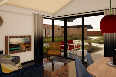 4-persoons bungalow Comfortable lodge with combimicrowave, sea at 500m