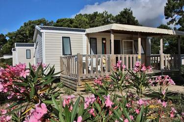 5-persoons bungalow Mobil Home Bleu Lagon Duo Contemporain 3 Pièces 5 Personnes