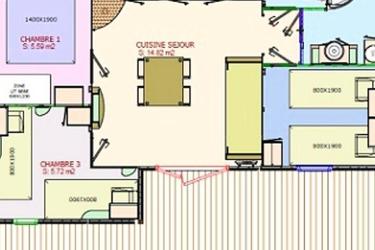 6-persoons bungalow Cottage Trio Authentique 4 Pièces 6 Personnes