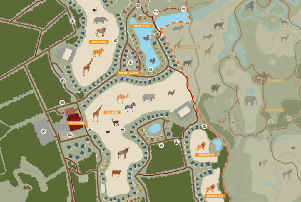 safari park beekse bergen map