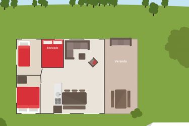 6-persoons tent Safaricottage