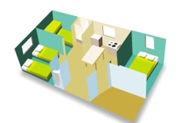 6-Personen Chalet Paradis Loisirs 3 bedrooms (max 5 adults)