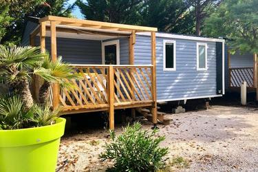 4-persoons bungalow Mobil Home Compact 3 Pièces 4 Personnes Climatisé + TV