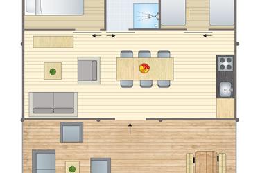 5-personne(s) tente Glamping 5GT