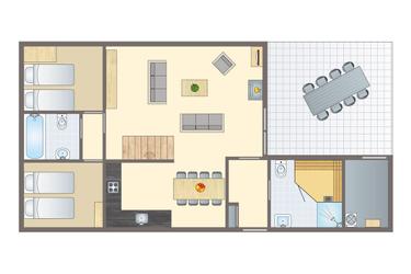 8-Personen Ferienhaus 8X