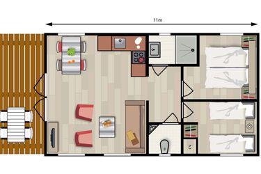 4-persoons bungalow Hanze