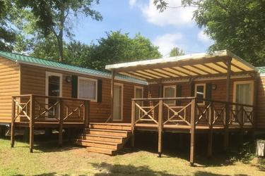 8-Personen Mobilheim Family Premium 8 Persons (2023) large semi-covered terrace + TV + dishwasher + WIFI